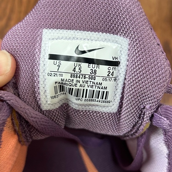 Nike Flex 2017 RN Violet Dust Running Shoes Size 7 - Picture 8 of 8
